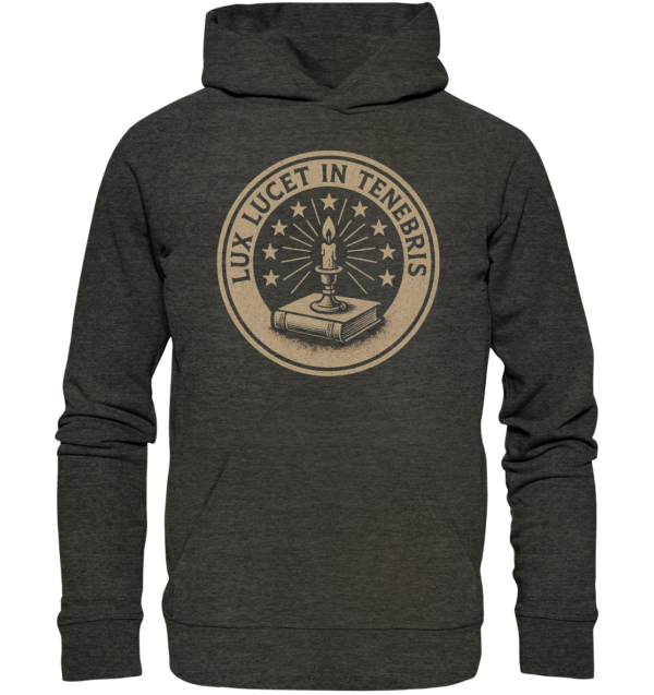 Lux Lucet In Tenebris - The Light Shines In The Darkness - Organic Hoodie - Image 3