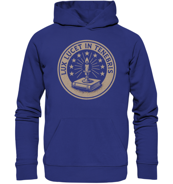 Lux Lucet In Tenebris - The Light Shines In The Darkness - Organic Hoodie - Image 8