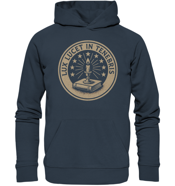 Lux Lucet In Tenebris - The Light Shines In The Darkness - Organic Hoodie - Image 6