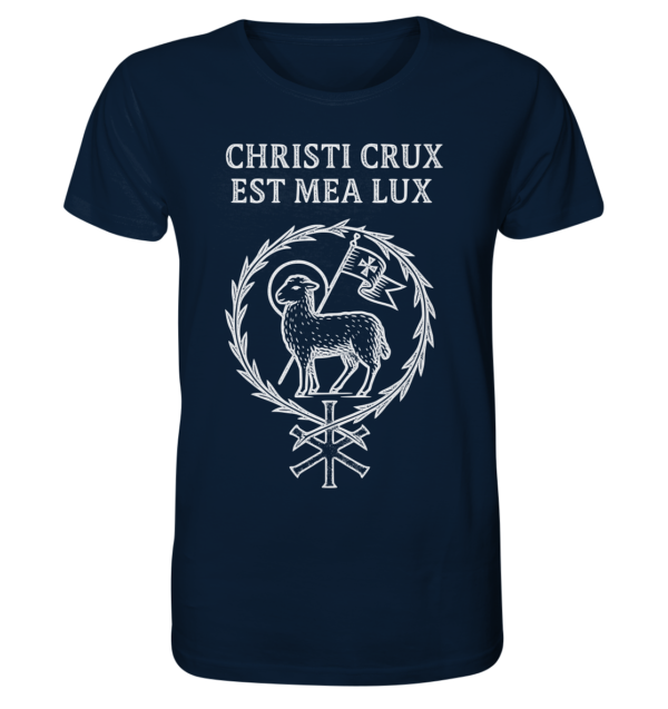 Christi Crux Est Mea Lux - The Cross of Christ is My Light - Organic Shirt - Image 4