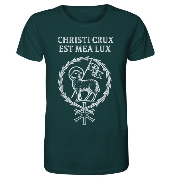Christi Crux Est Mea Lux - The Cross of Christ is My Light - Organic Shirt - Image 5