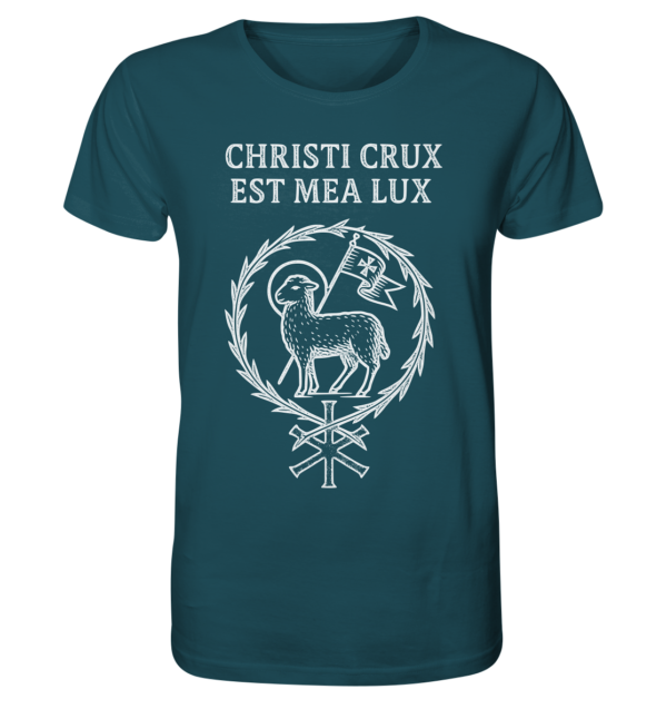 Christi Crux Est Mea Lux - The Cross of Christ is My Light - Organic Shirt - Image 9