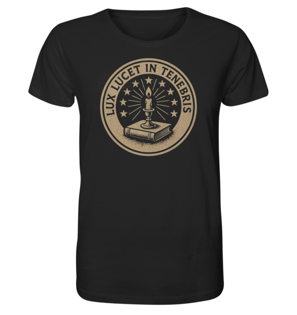 Lux Lucet In Tenebris - The Light Shines In The Darkness - Organic Shirt - Image 2