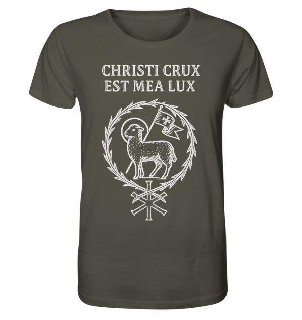 Christi Crux Est Mea Lux - The Cross of Christ is My Light - Organic Shirt - Image 7