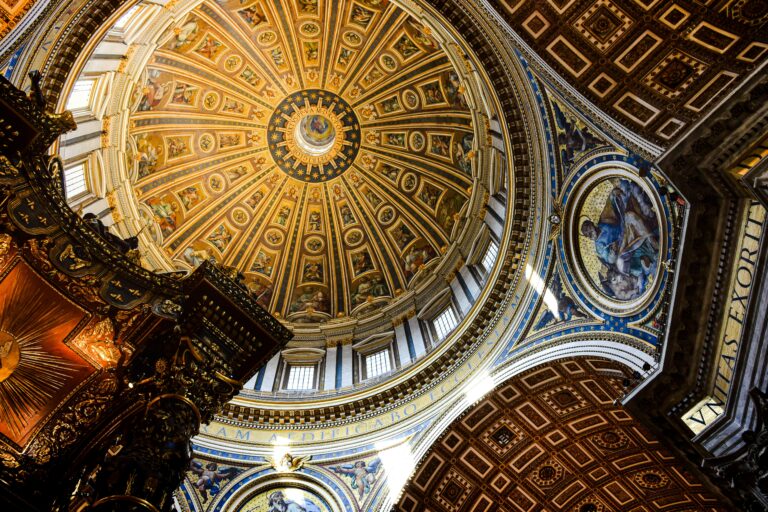 Ornate Dome Interior of St. Peter's Basilica