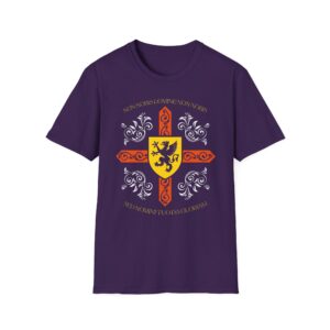 Medieval Heraldry Shield T-Shirt — 'Non Nobis Domine' Crest Tee