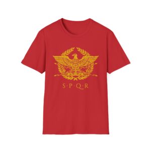 Roman Eagle T-Shirt — Golden SPQR Laurel Graphic Tee